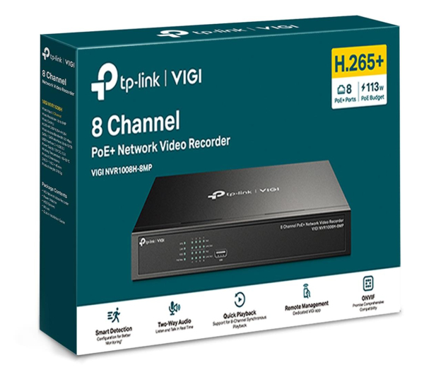 TP-LINK Rejestrator wideo VIGI NVR1008H-8 MP 8 kanałów - 1146046 - zdjęcie 3